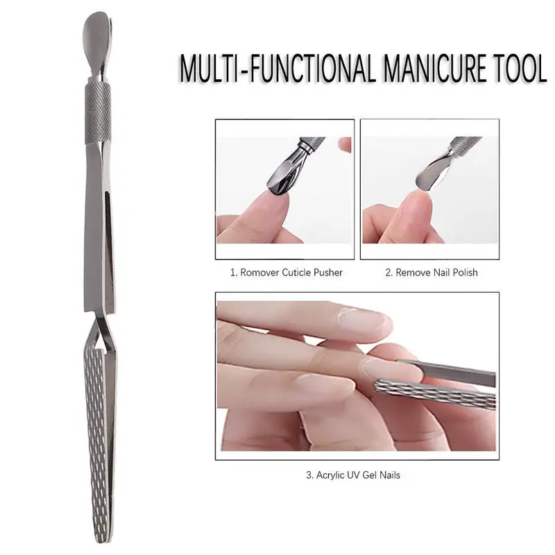 3-In-1 Nail Tool Pinching C-Curve, Pusher, Scraper 1