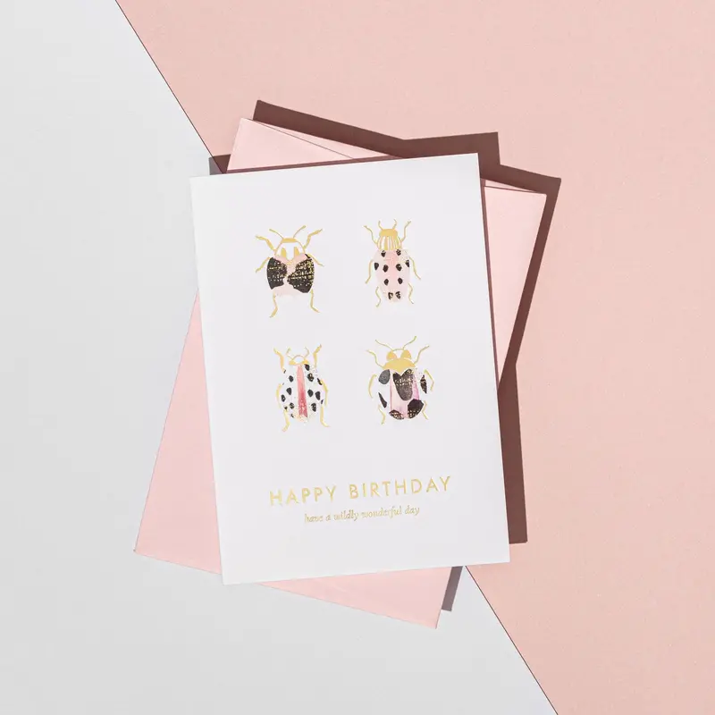 À L'aise - Card - Happy Birthday (Moth - Pink Envelope) 1