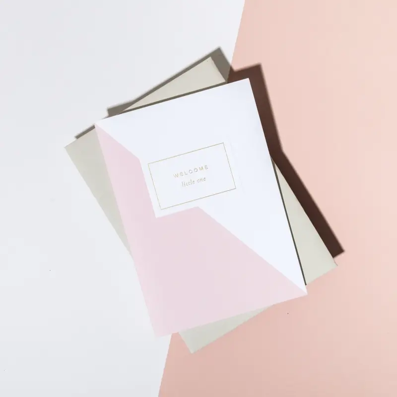 À L'aise - Card - Welcome Little One (Pink) 1