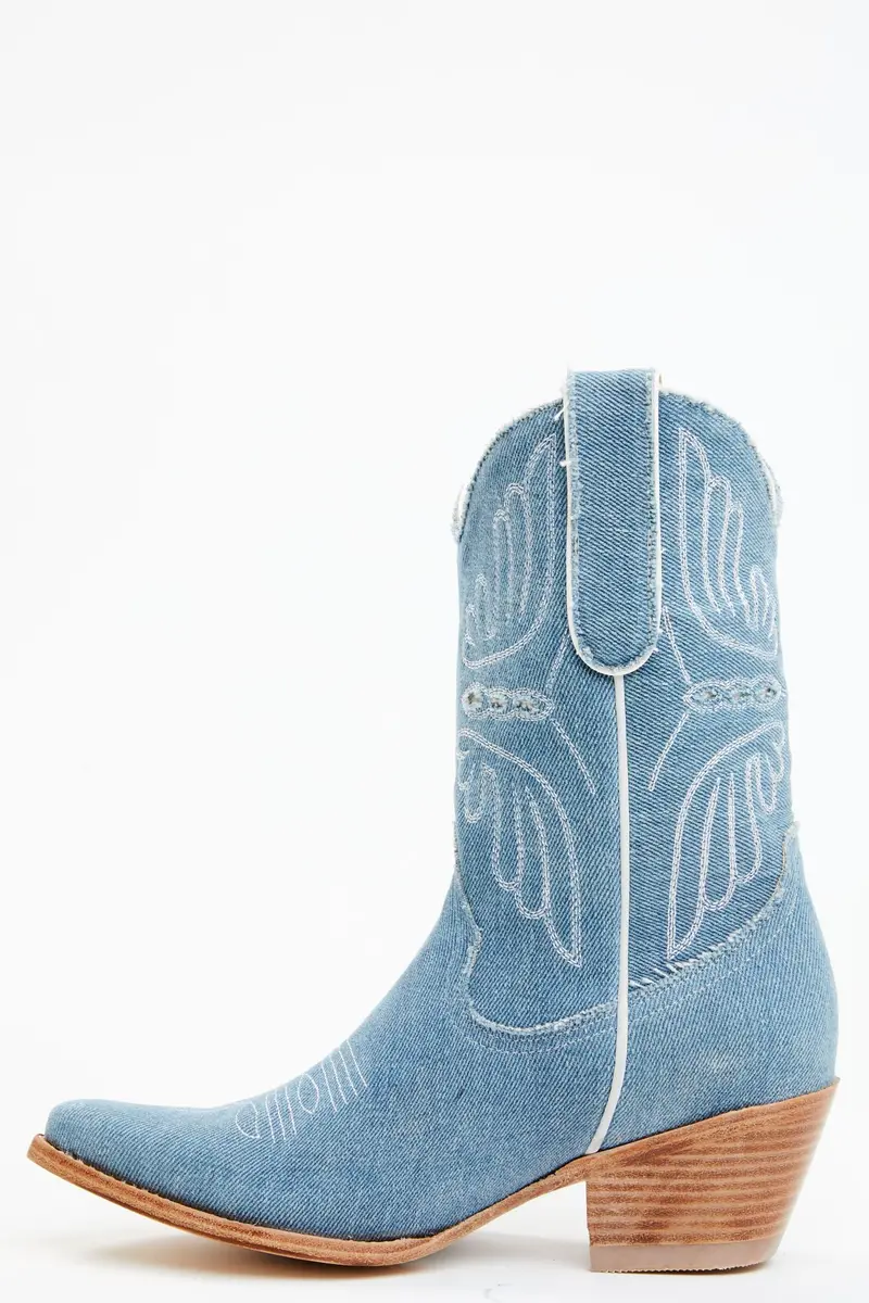Aces Denim Deux Western Boots - Pointed Toe 3