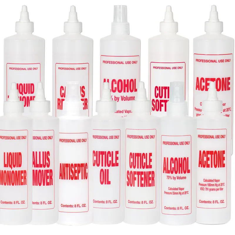 Acetone, Liquid, Cuticle Oil, Alcohol Empty Bottle 1