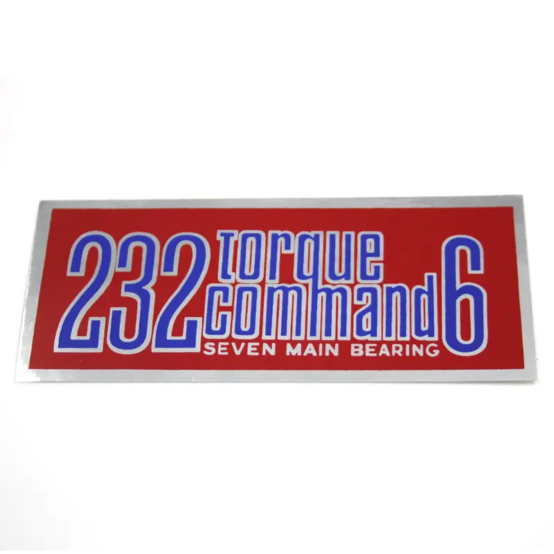 Air Cleaner Decal, 232 Torque Command 6, 1967-70 Amc 1