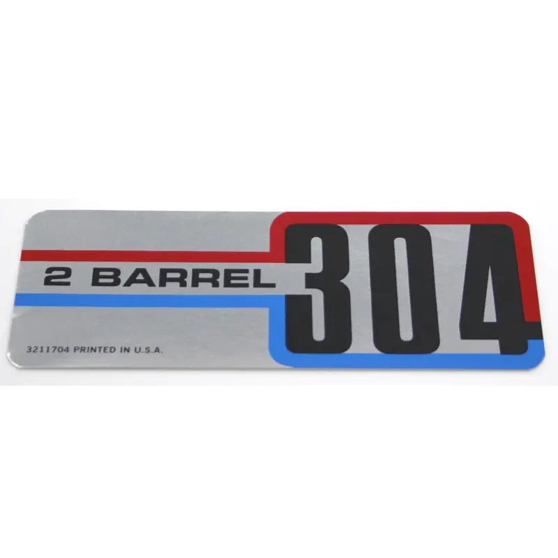 Air Cleaner Decal,  304 2-Barrel, 1971-81 Amc, Jeep 1