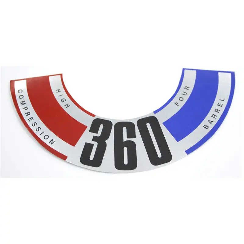 Air Cleaner Decal, 360 4-Barrel High Compression, 1970 Amc, Jeep 1