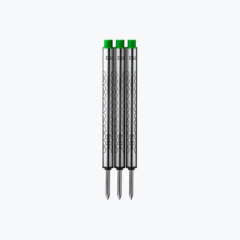 Ajoto - Rollerball Refills - Green - Pack Of 3 1