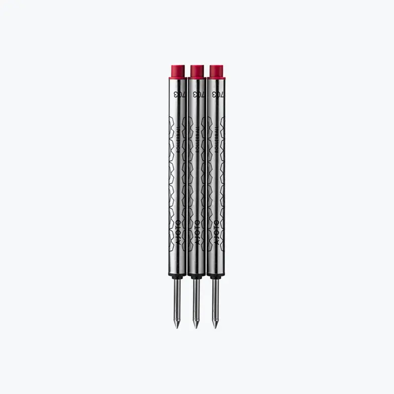 Ajoto - Rollerball Refills - Red - Pack Of 3 1