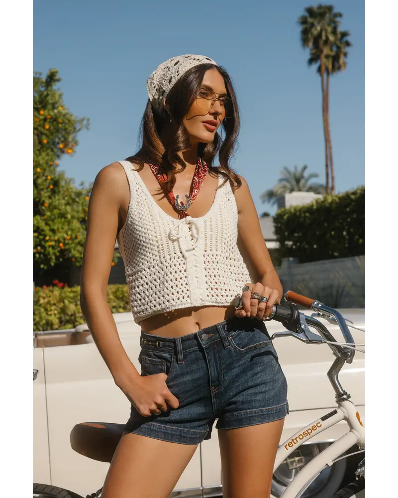 Amelia Chain Fringe Bandana Necklace 1