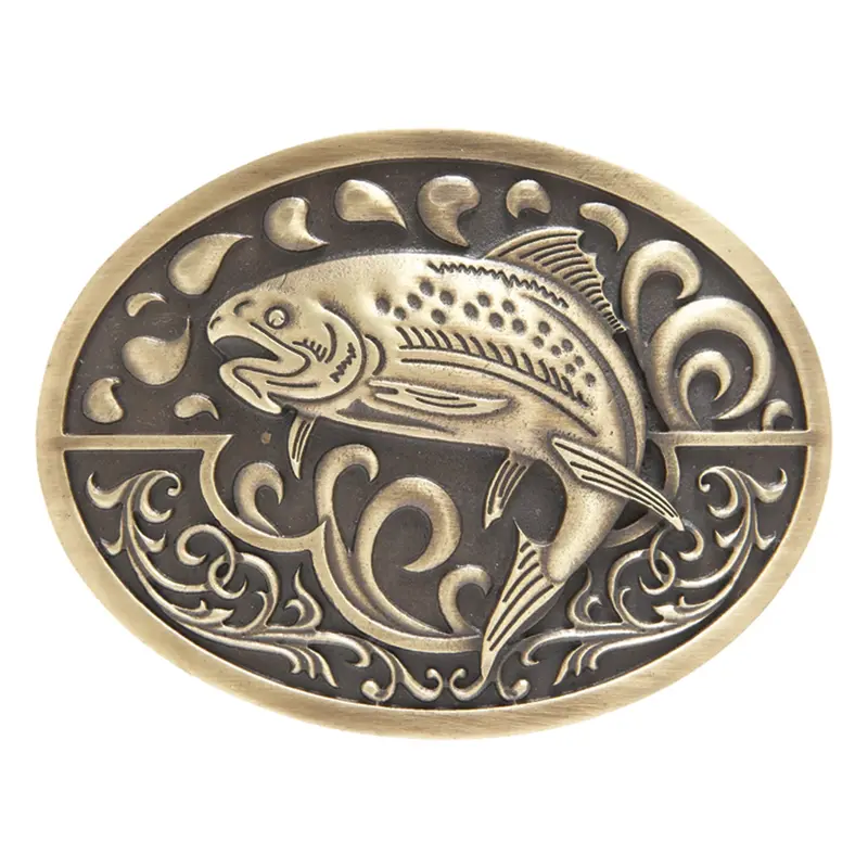 And West Oval Trout Fishing Buckle - 602-06 1