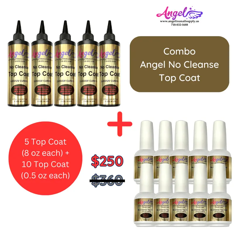 Angel No-Cleanse Top (Combo 5 Bottles 8Oz Each + 10 Bottles 0.5Oz Each) 1