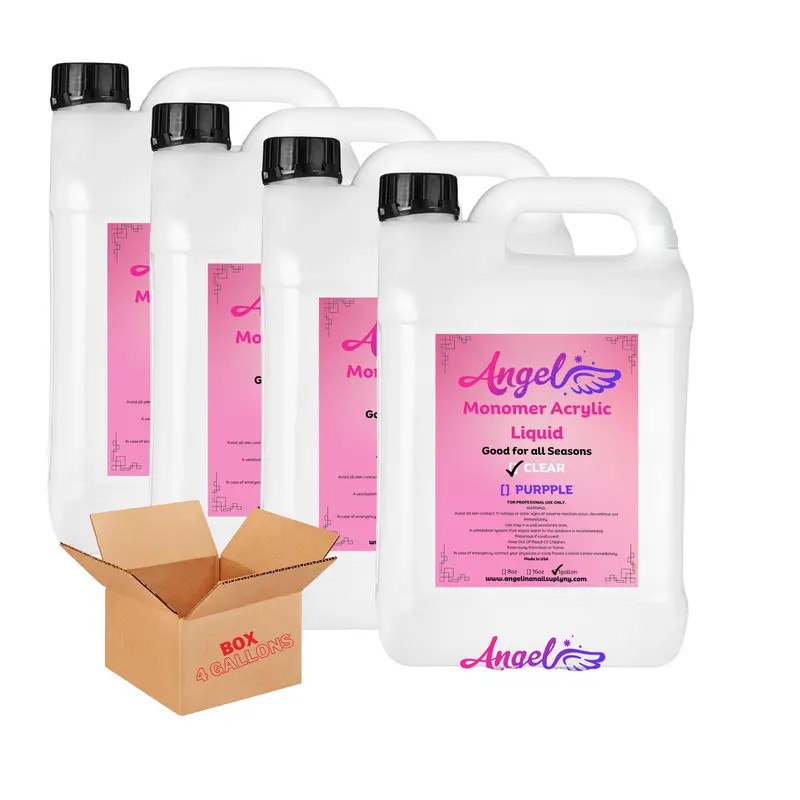 Angelina Liquid Acrylic Monomer - New Clear V.2 (Box / 4 Gallons) 1