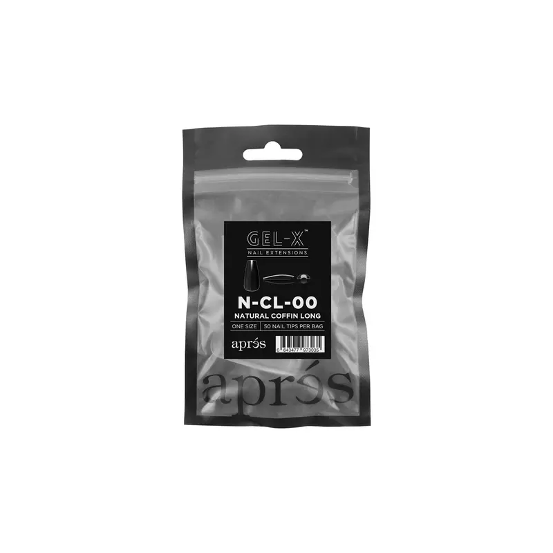 Aprés Gel-X® Natural Coffin Long Refill Bag (50Pcs/Pack) 1