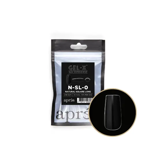 Aprés Gel-X® Natural Square Long Refill Bag (50Pcs/Pack) 1
