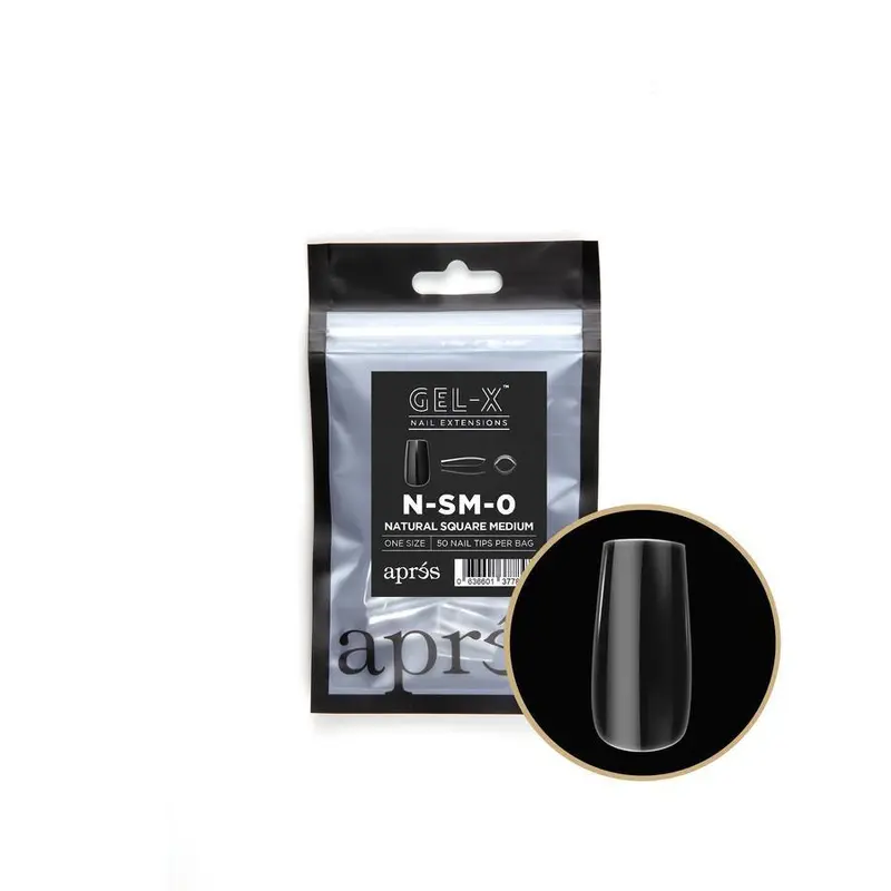 Aprés Gel-X® Natural Square Medium Refill Bag (50Pcs/Pack) 2