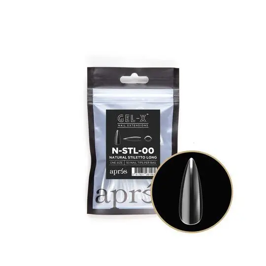 Aprés Gel-X® Natural Stiletto Long Refill Bag (50Pcs/Pack) 1