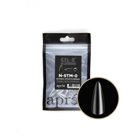 Aprés Gel-X® Natural Stiletto Medium Refill Bag (50Pcs/Pack) 2