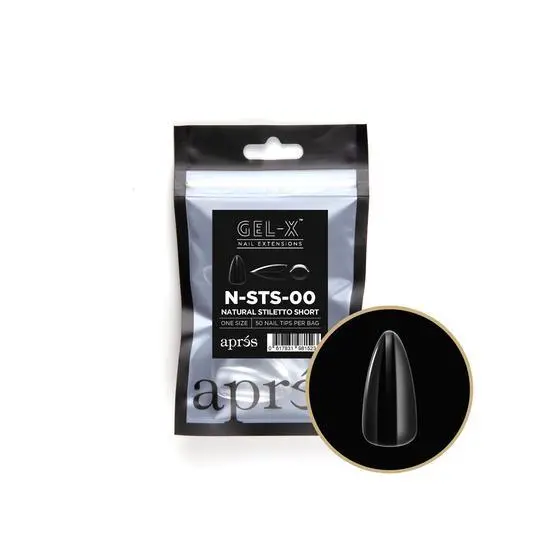 Apres Gel-X® Natural Stiletto Short Refill Bag (50Pcs/Pack) 1