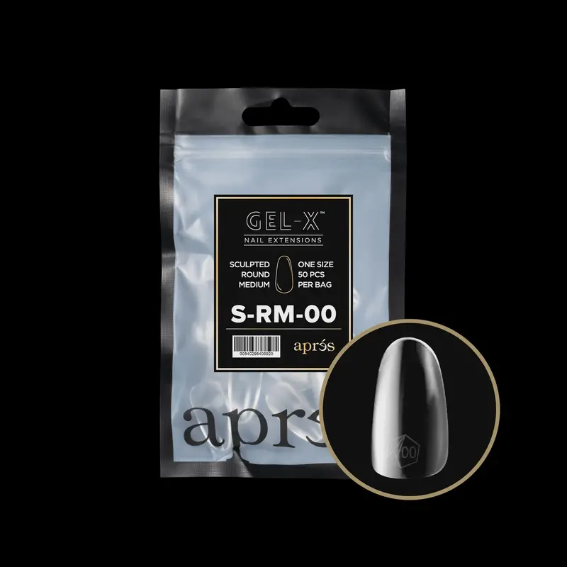 Aprés Gel-X® Sculpted Round Medium Refill Bag (50Pcs/Pack) 1