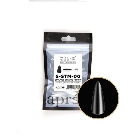 Aprés Gel-X® Sculpted Stiletto Medium Refill Bag (50Pcs/Pack) 1