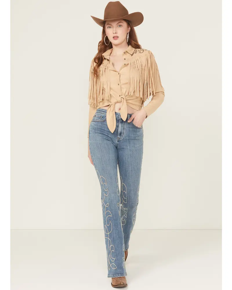 Arbor Medium Wash Legend High Rise Bootcut Super Stretch Denim Jeans 2