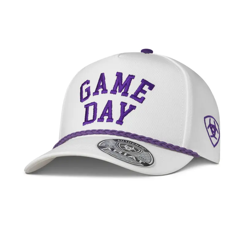 Ariat Cap Snap Back Game Day White Purple - A300097516 1