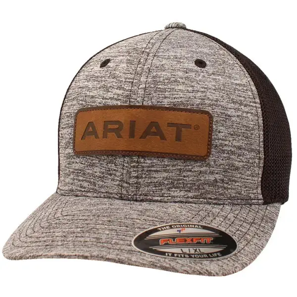 Ariat Flex Fit Heather Cap With Leather Patch - A300002601 1