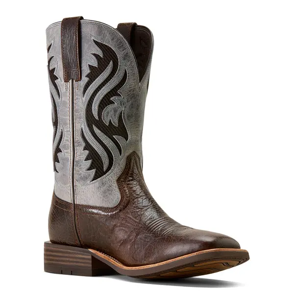 Ariat Kanyon Toughstock Venttek Thunder Brown Glacier Blue Western Boot - 10074258 1
