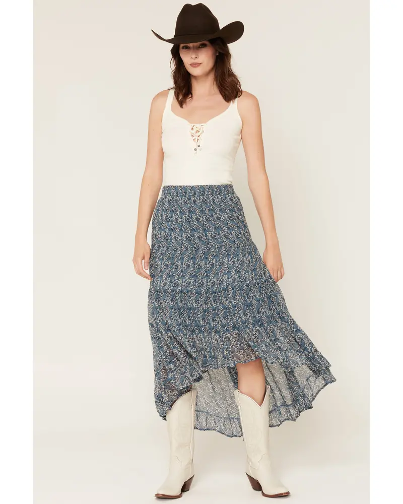 Azalea Floral Print Tiered High-Low Dress 1