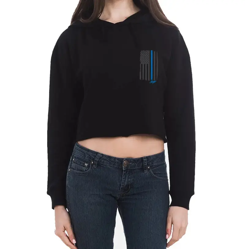 Back The Blue B.H. Cropped Hoodie 1