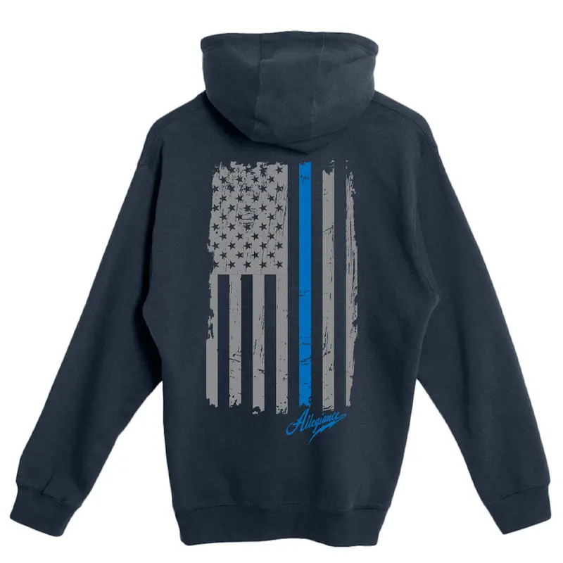 Back The Blue Zip Up Hoodie 1