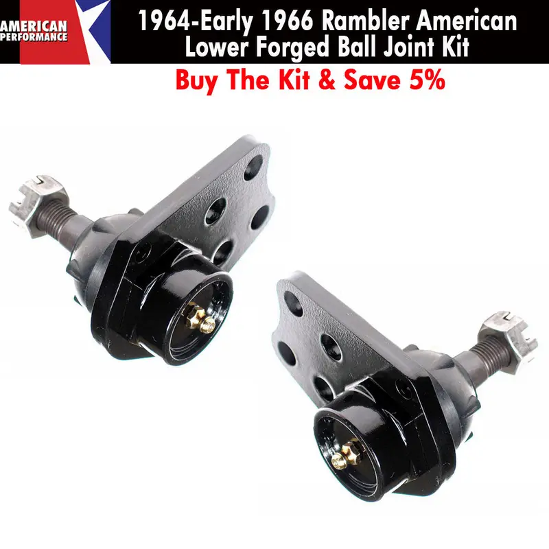Ball Joint Kit, Lower, Forged, 1964-Early 66 Rambler American- Limited Lifetime Warranty 1