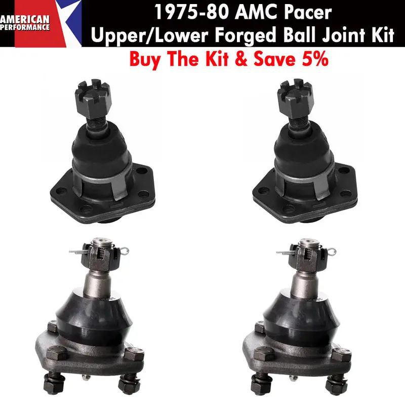 Ball Joint Kit, Upper & Lower, Forged, 1975-80 Amc Pacer - Limited Lifetime Warranty 1