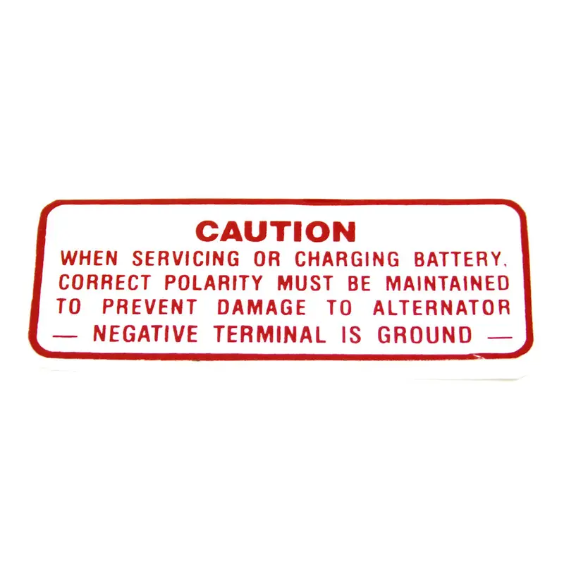 Battery Caution Decal, 1964-67 Amc, Rambler 1