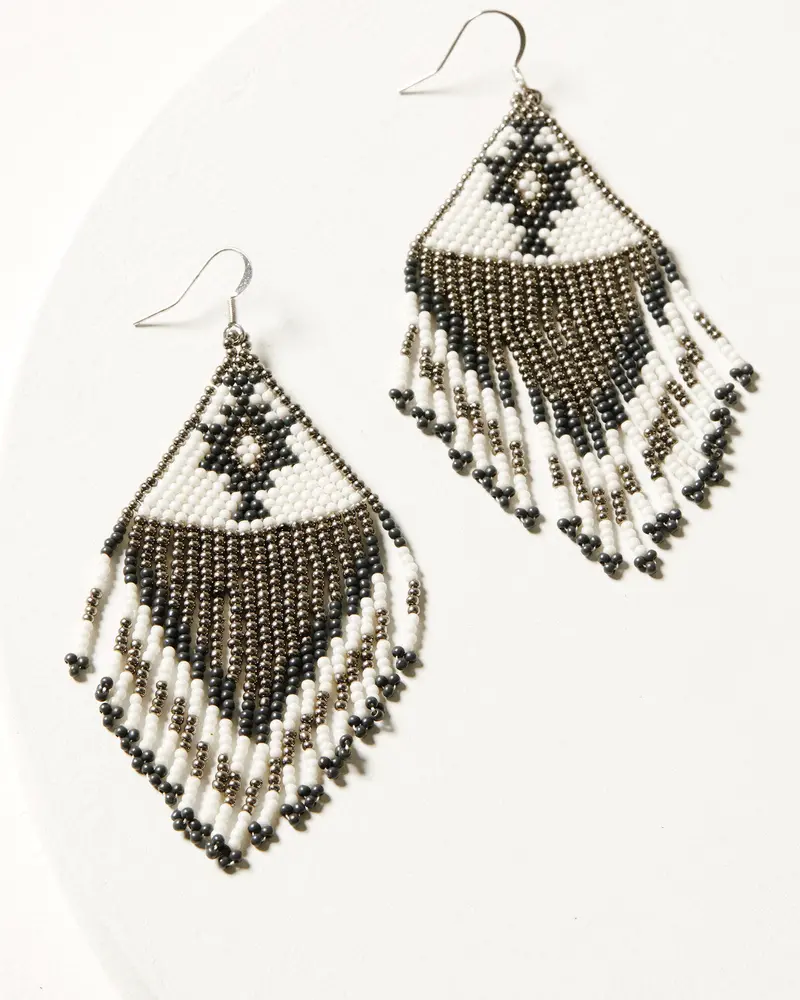 Beaded Bianco Earrings 1