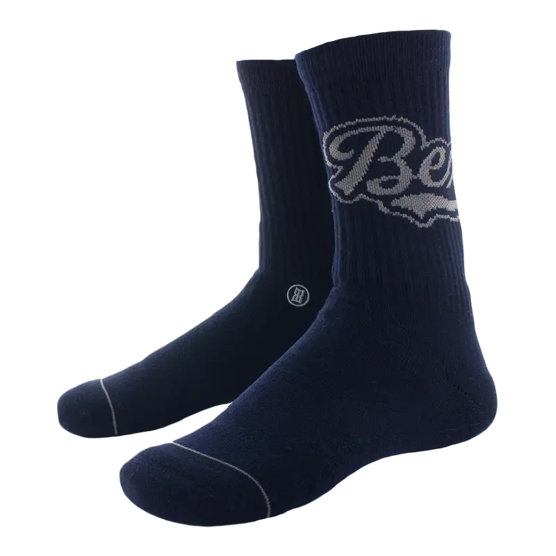 Bex Slugger Navy Crew Socks Size Large - Ap0121mnl 1