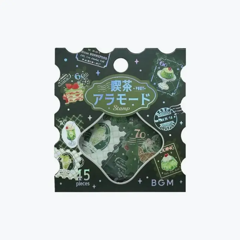 Bgm - Planner Sticker - Flake Seal - Cafe A La Mode - Green 1