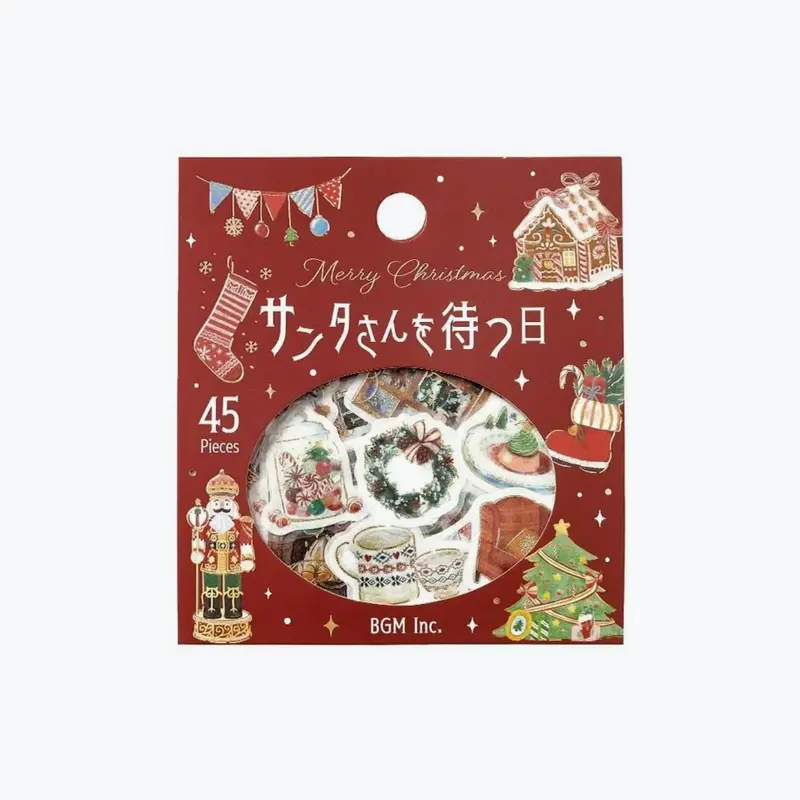 Bgm - Planner Sticker - Flake Seal - Christmas Limited - Waiting For Santa 1