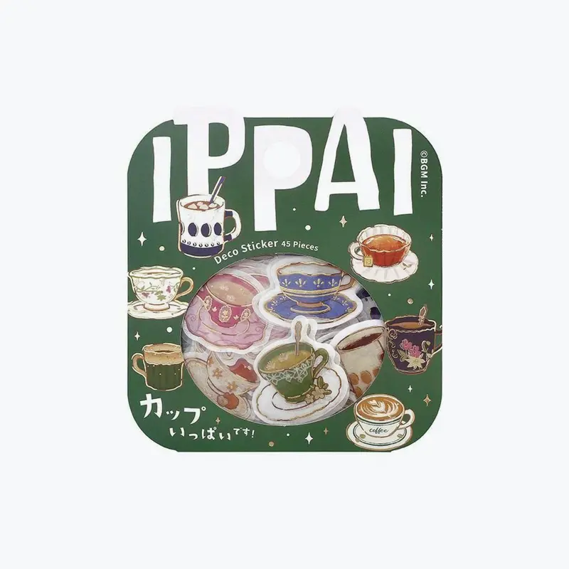 Bgm - Planner Sticker - Flake Seal - Ippai - Cups 1