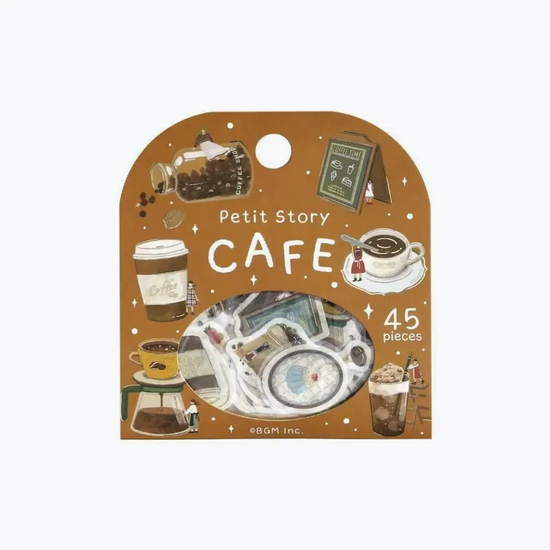 Bgm - Planner Sticker - Flake Seal - Petit Story - Cafe 1