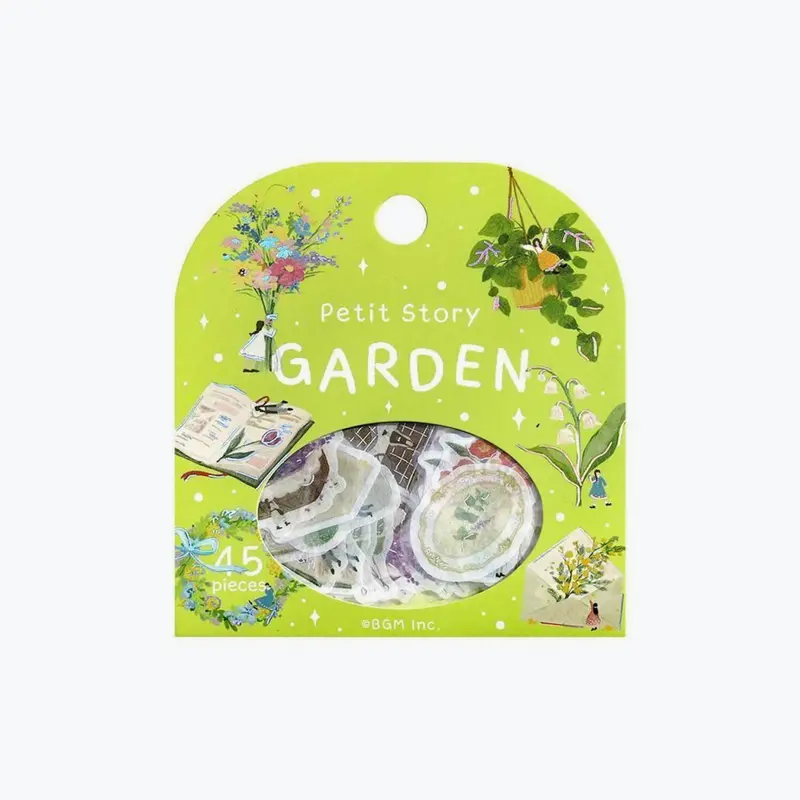 Bgm - Planner Sticker - Flake Seal - Petit Story - Garden 1
