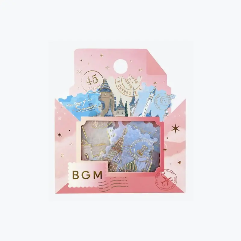 Bgm - Planner Sticker - Flake Seal - Post Office - Around The World 1