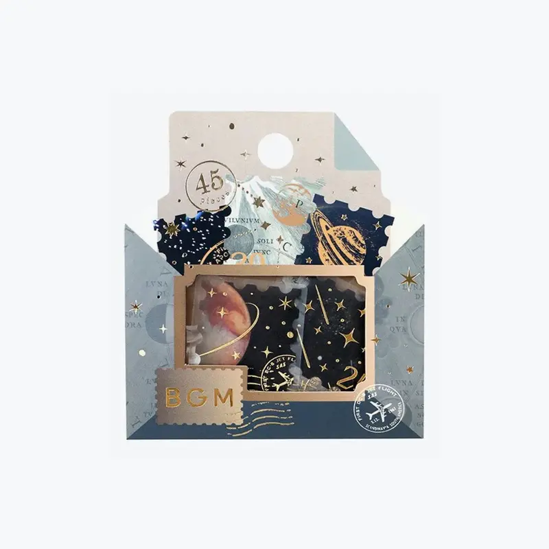 Bgm - Planner Sticker - Flake Seal - Post Office - Astronomy 1