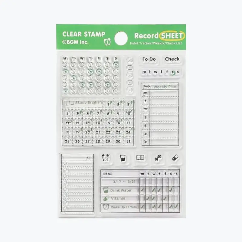 Bgm - Stamp - Clear - Record Sheet 1