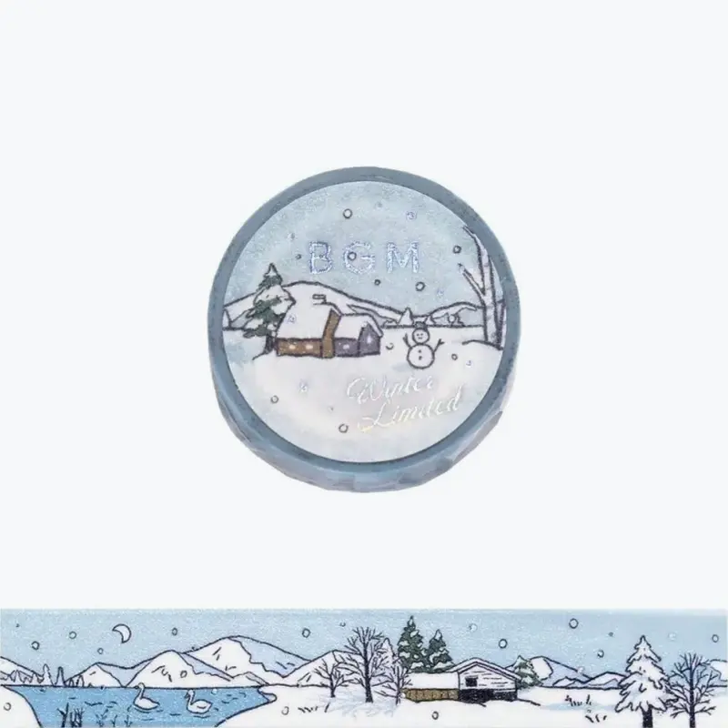 Bgm - Washi Tape - 2025 Winter Limited - Snow Lake Cabin 1