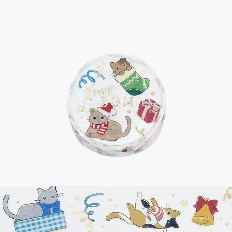 Bgm - Washi Tape - Christmas Limited - Cat Christmas 1