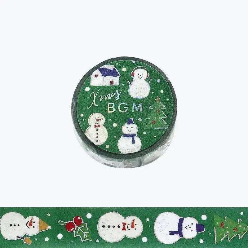 Bgm - Washi Tape - Christmas Limited - Snowman 1