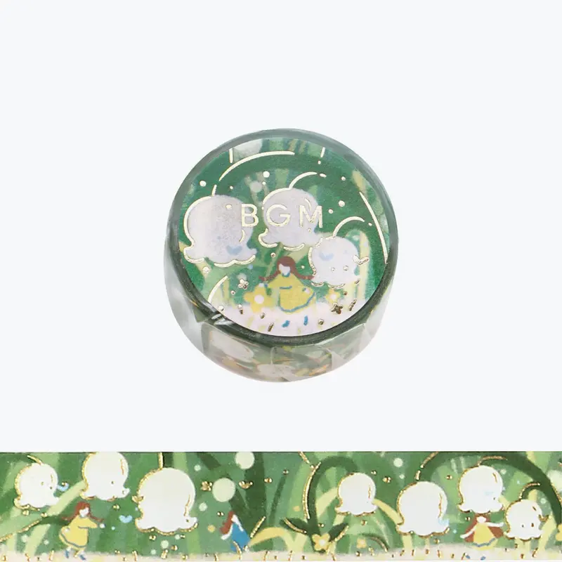 Bgm - Washi Tape - Flower Story - Green 1