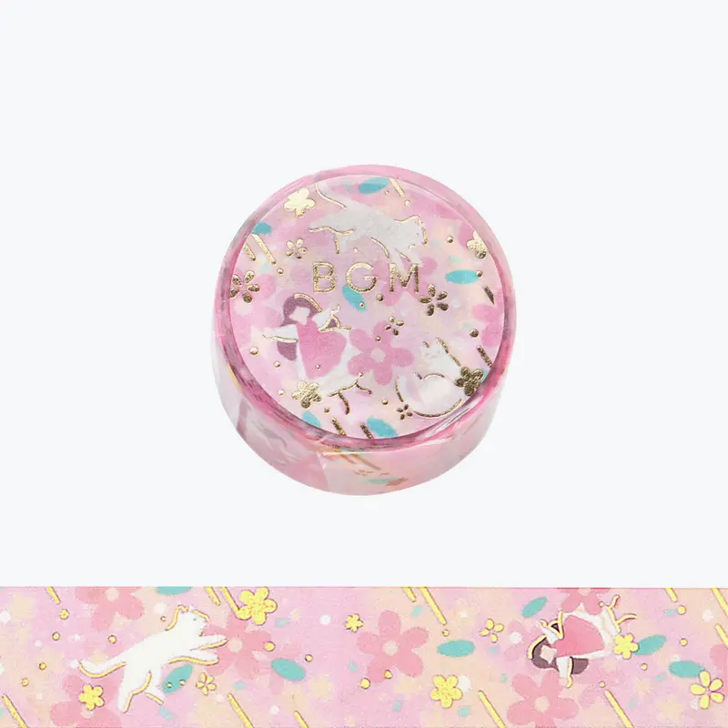 Bgm - Washi Tape - Flower Story - Pink 1