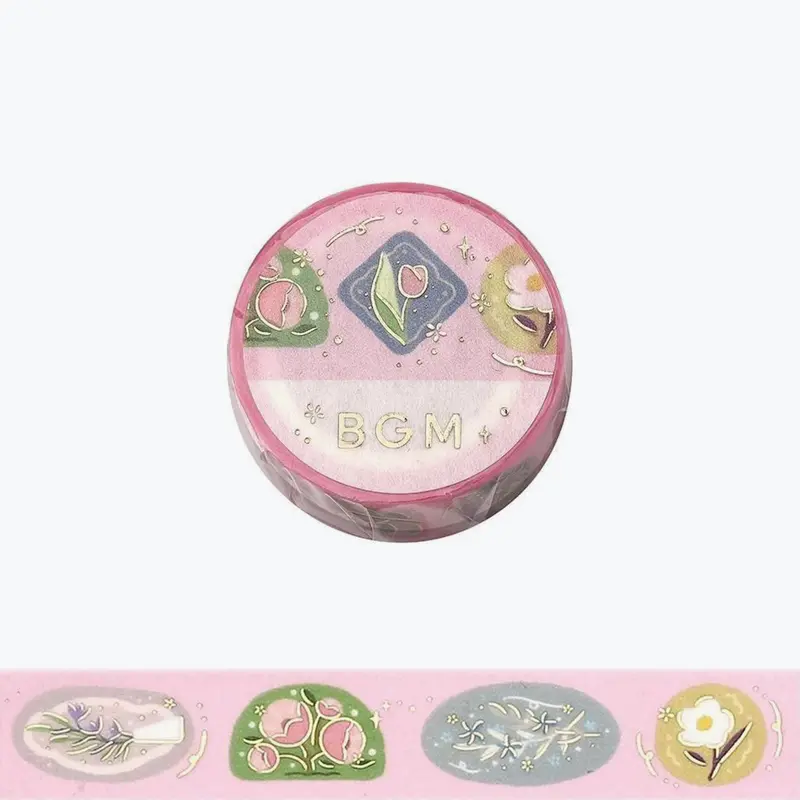 Bgm - Washi Tape - Life Foil - Flower Brooch 1
