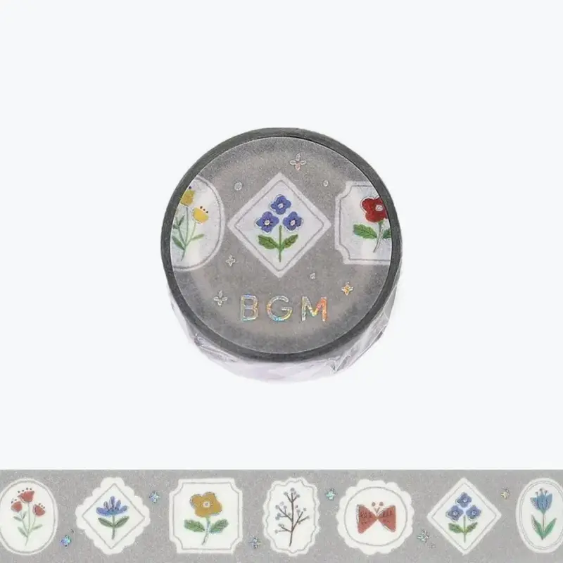 Bgm - Washi Tape - Nordic Forest - Flower Frame 1