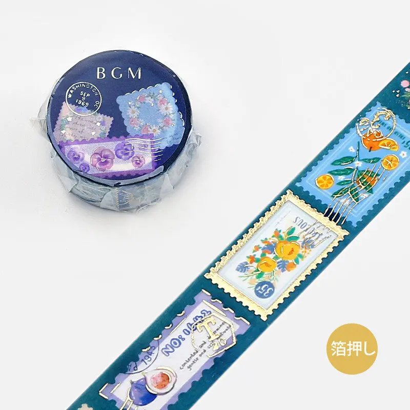 Bgm - Washi Tape - Plant Blue 1